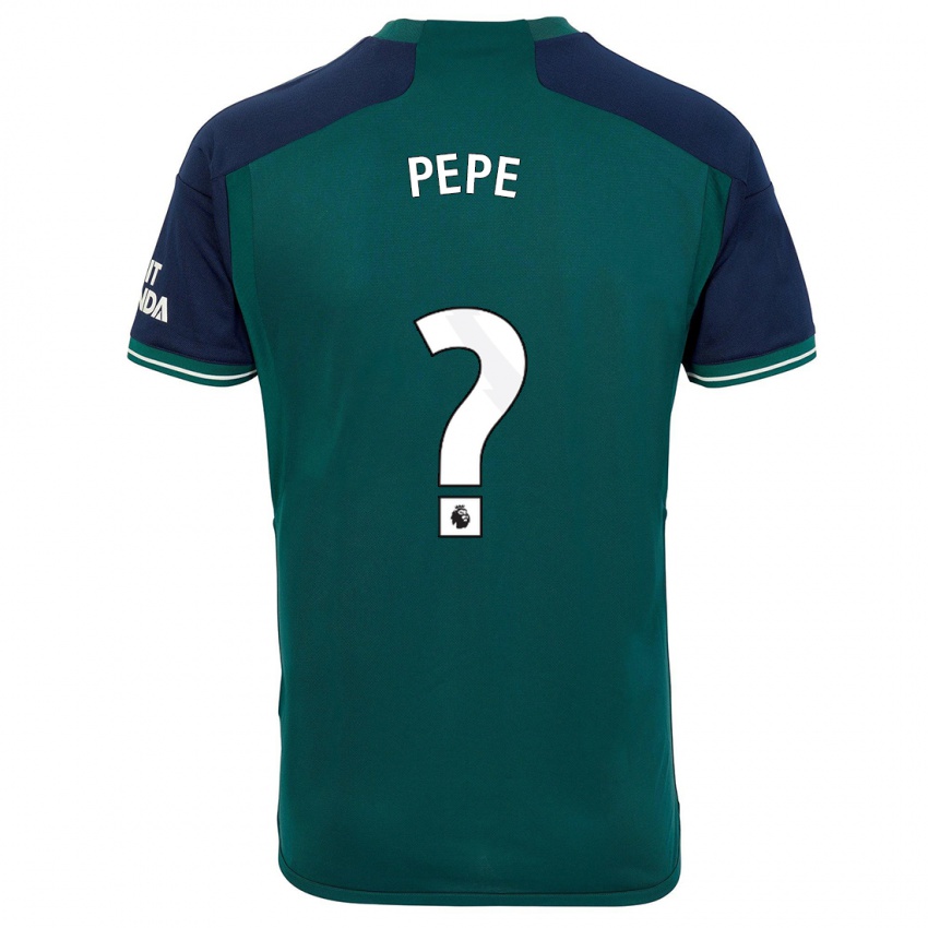 Férfi Nicolas Pepe #0 Zöld Harmadik Számú Jersey 2023/24 Mez Póló Ing