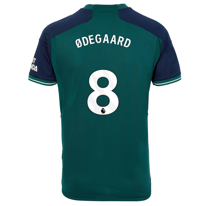 Férfi Martin Odegaard #8 Zöld Harmadik Számú Jersey 2023/24 Mez Póló Ing