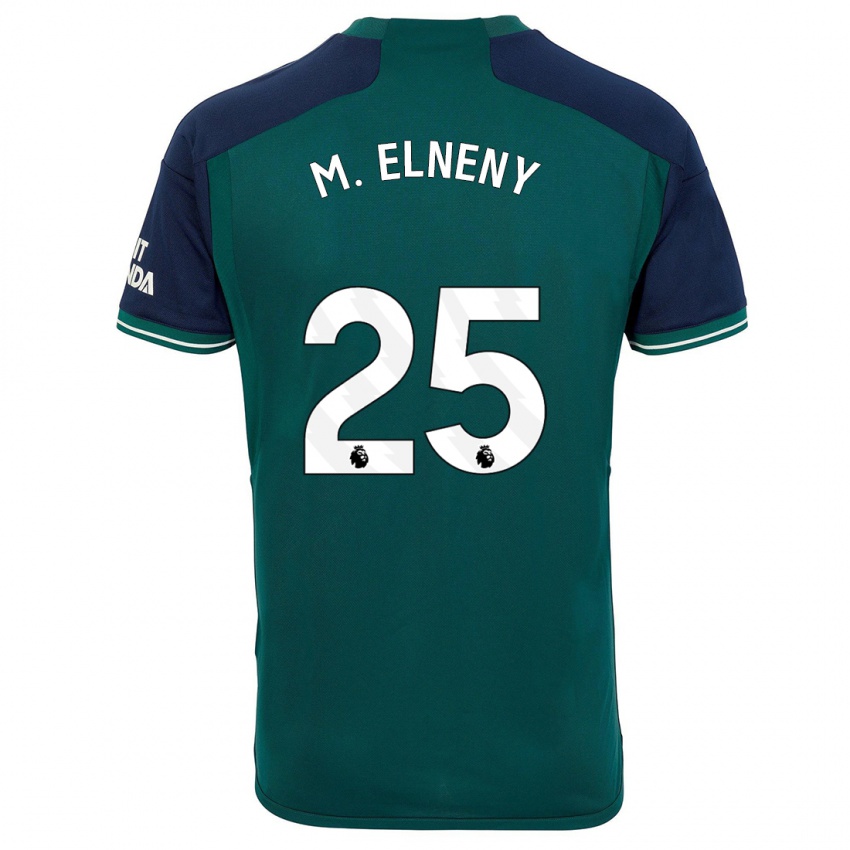 Férfi Mohamed Elneny #25 Zöld Harmadik Számú Jersey 2023/24 Mez Póló Ing