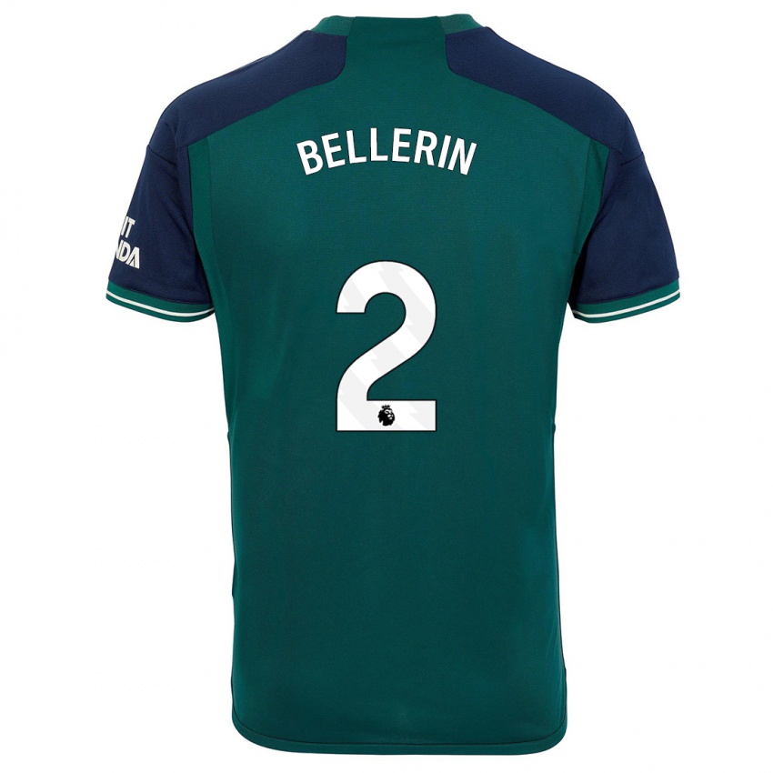 Férfi Hector Bellerin #2 Zöld Harmadik Számú Jersey 2023/24 Mez Póló Ing