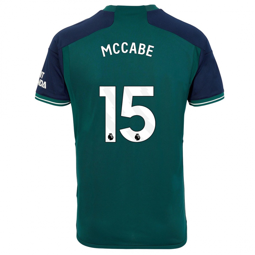 Férfi Katie Mccabe #15 Zöld Harmadik Számú Jersey 2023/24 Mez Póló Ing