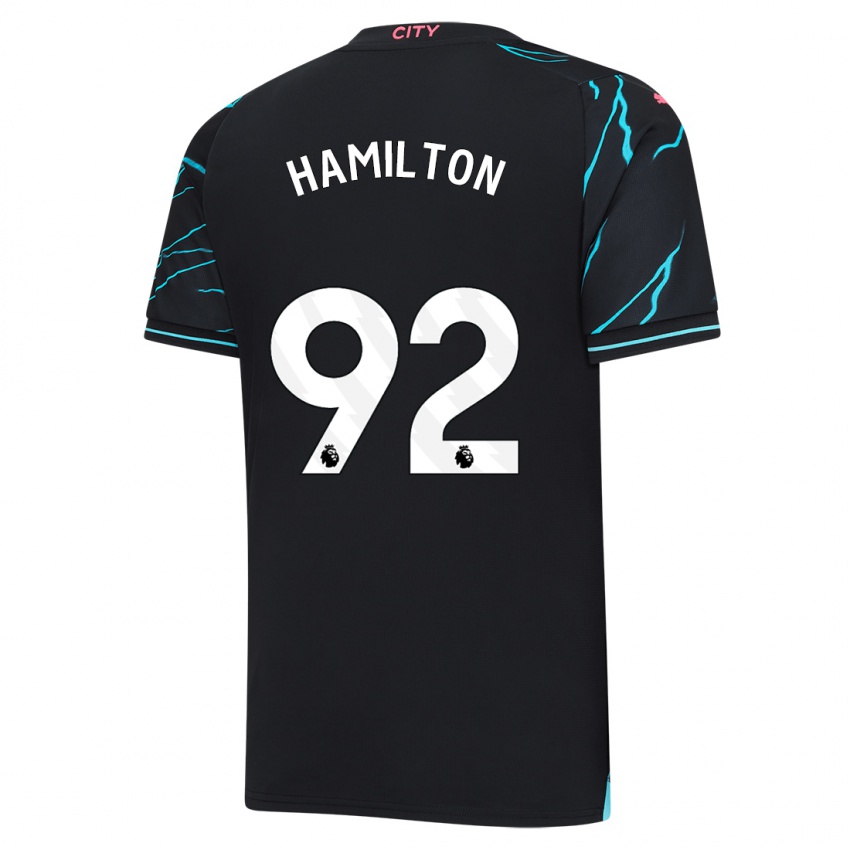 Férfi Micah Hamilton #92 Sötétkék Harmadik Számú Jersey 2023/24 Mez Póló Ing