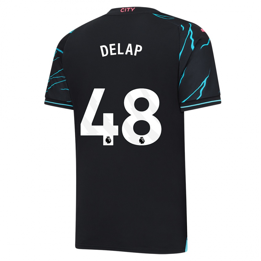 Férfi Liam Delap #48 Sötétkék Harmadik Számú Jersey 2023/24 Mez Póló Ing