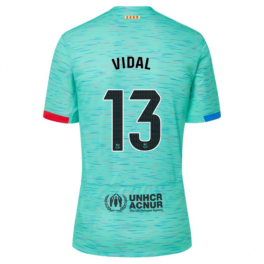 Férfi Marc Vidal #13 Light Aqua Harmadik Számú Jersey 2023/24 Mez Póló Ing