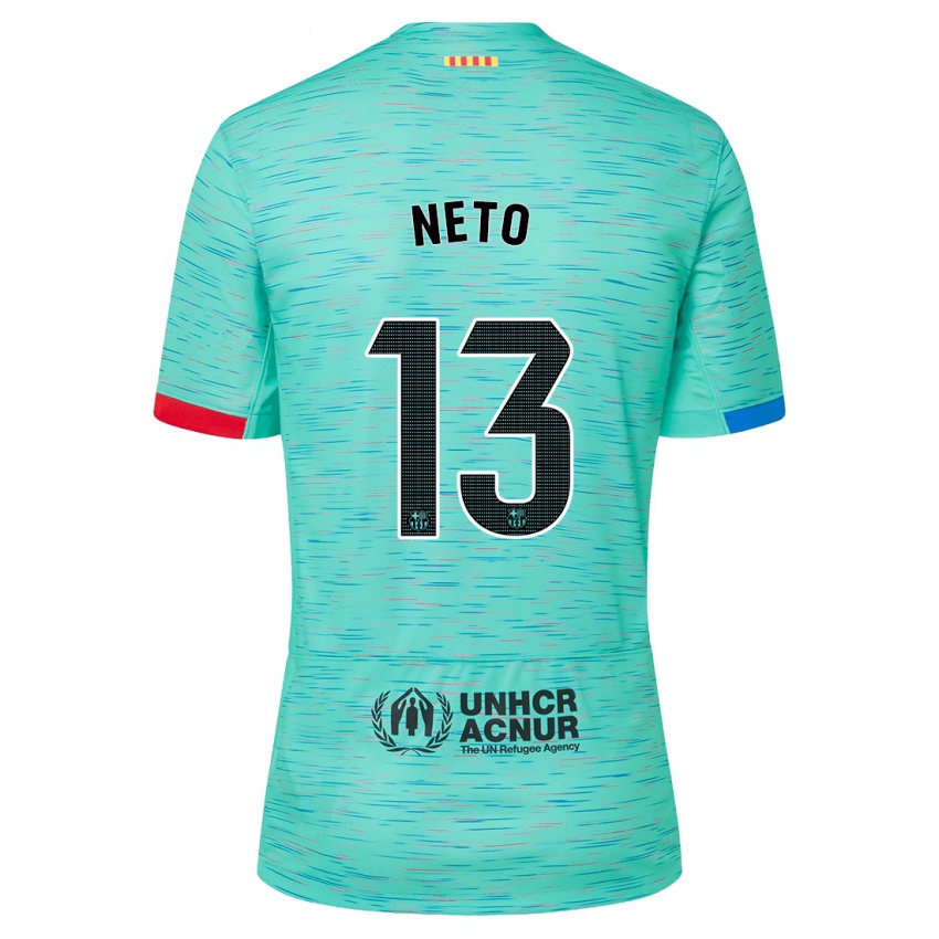 Férfi Neto #13 Light Aqua Harmadik Számú Jersey 2023/24 Mez Póló Ing