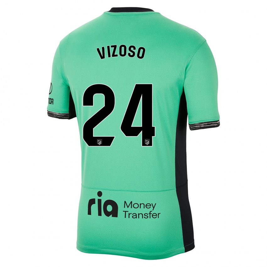 Férfi Paula Vizoso #24 Tavaszi Zöld Harmadik Számú Jersey 2023/24 Mez Póló Ing