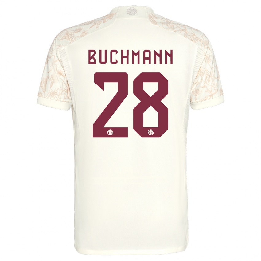 Férfi Tarek Buchmann #28 Törtfehér Harmadik Számú Jersey 2023/24 Mez Póló Ing