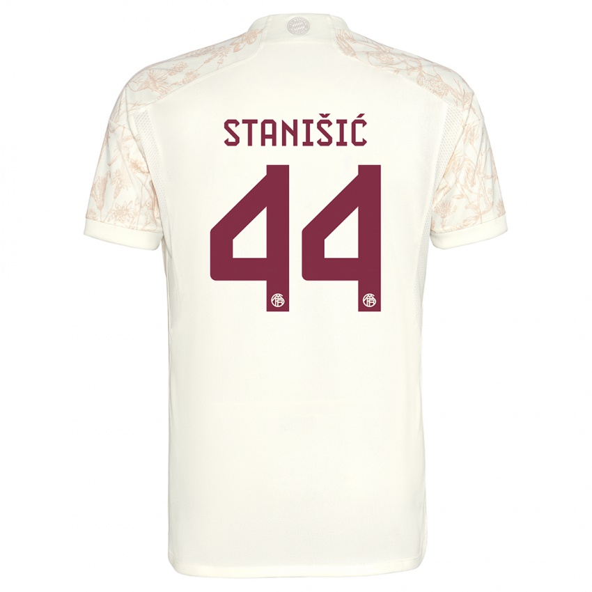 Férfi Josip Stanisic #44 Törtfehér Harmadik Számú Jersey 2023/24 Mez Póló Ing