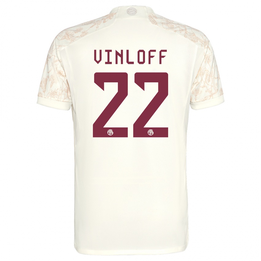 Férfi Matteo Vinloff #22 Törtfehér Harmadik Számú Jersey 2023/24 Mez Póló Ing