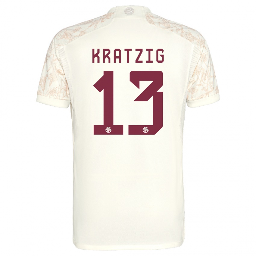 Férfi Frans Kratzig #13 Törtfehér Harmadik Számú Jersey 2023/24 Mez Póló Ing