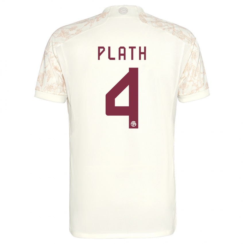 Férfi Max Plath #4 Törtfehér Harmadik Számú Jersey 2023/24 Mez Póló Ing