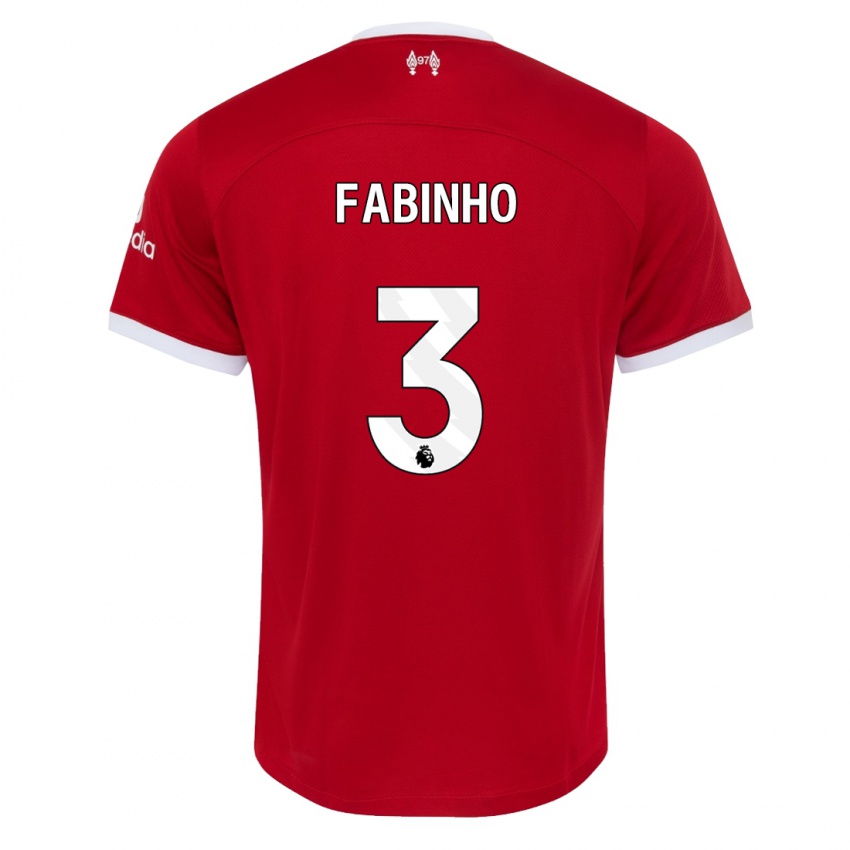 Női Fabinho #3 Piros Hazai Jersey 2023/24 Mez Póló Ing