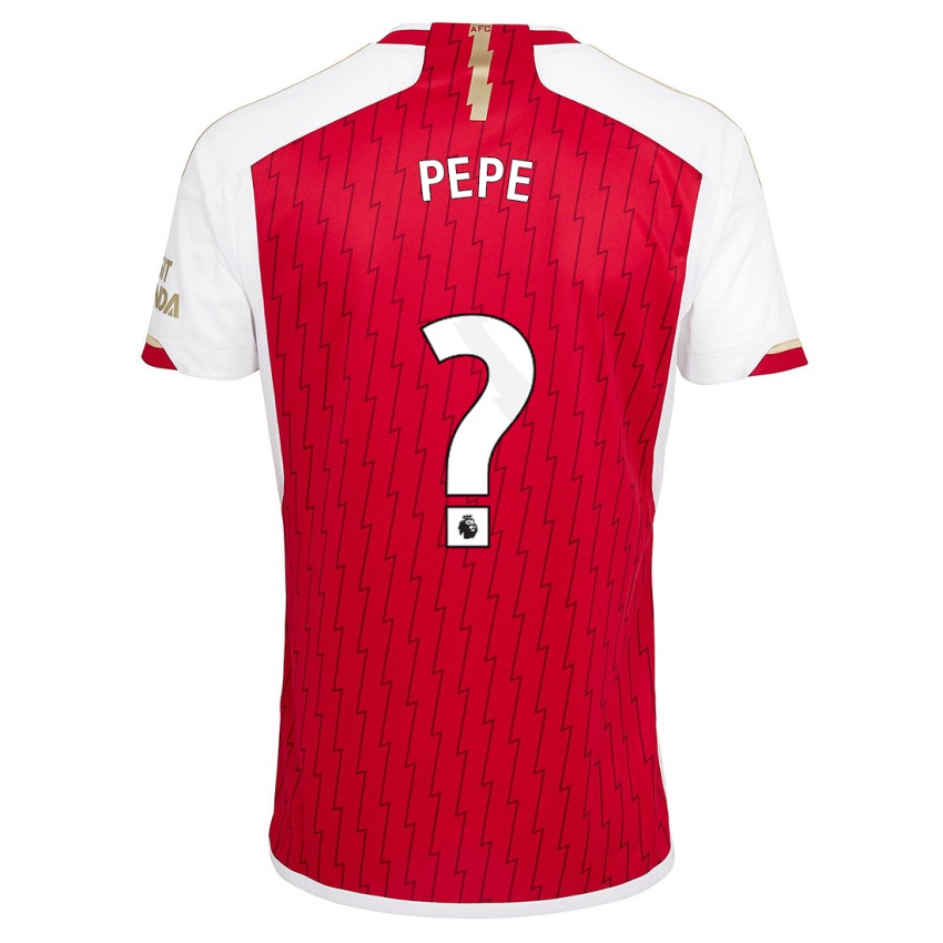 Női Nicolas Pepe #0 Piros Hazai Jersey 2023/24 Mez Póló Ing