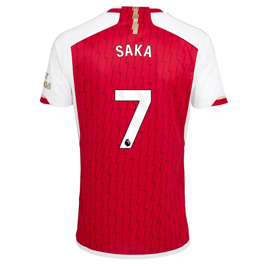 Női Bukayo Saka #7 Piros Hazai Jersey 2023/24 Mez Póló Ing