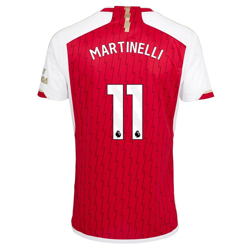 Női Gabriel Martinelli #11 Piros Hazai Jersey 2023/24 Mez Póló Ing