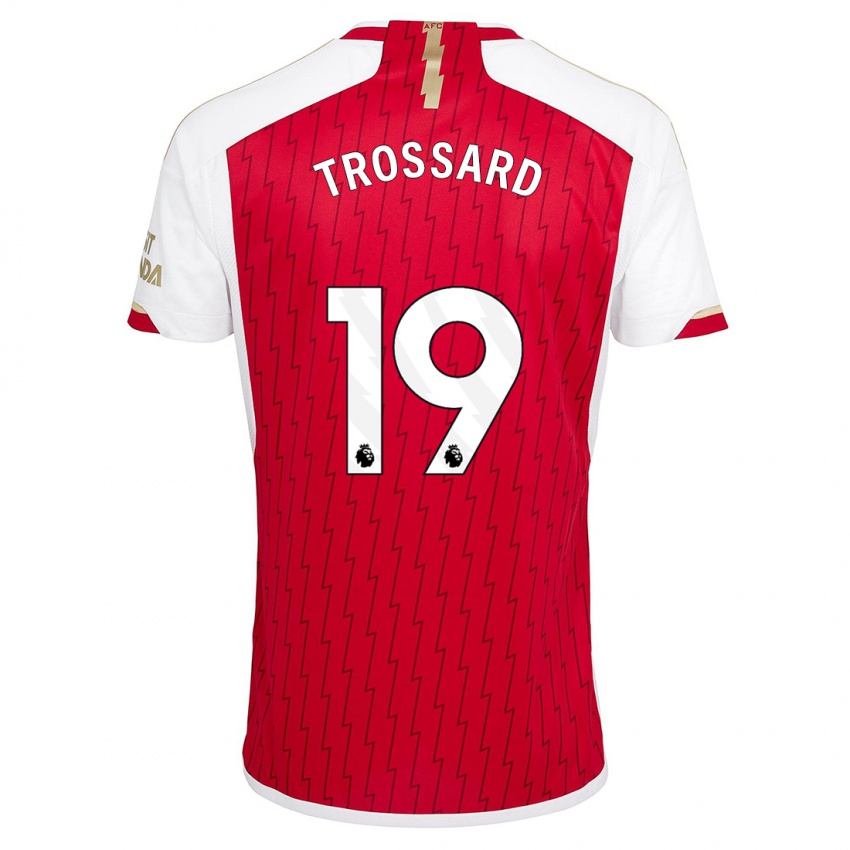 Női Leandro Trossard #19 Piros Hazai Jersey 2023/24 Mez Póló Ing