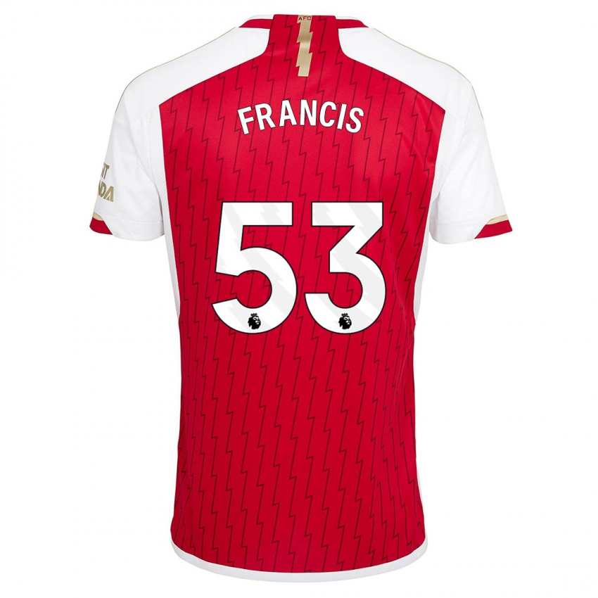 Női Jack Henry Francis #53 Piros Hazai Jersey 2023/24 Mez Póló Ing