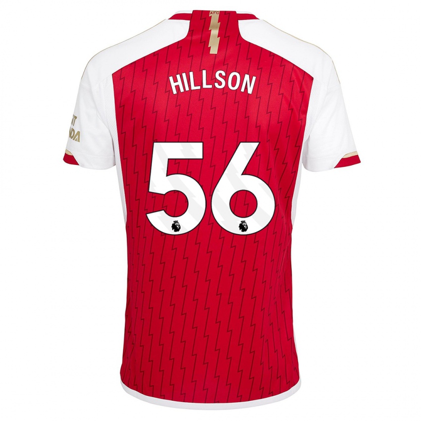 Női James Hillson #56 Piros Hazai Jersey 2023/24 Mez Póló Ing