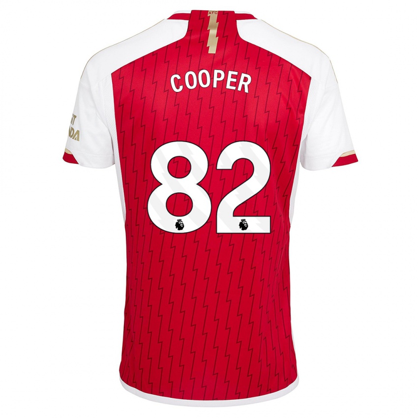 Női Noah Cooper #82 Piros Hazai Jersey 2023/24 Mez Póló Ing