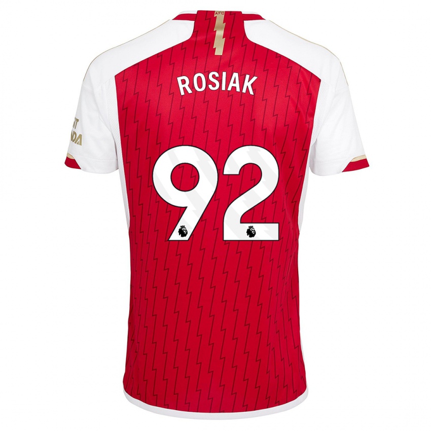 Női Michal Rosiak #92 Piros Hazai Jersey 2023/24 Mez Póló Ing