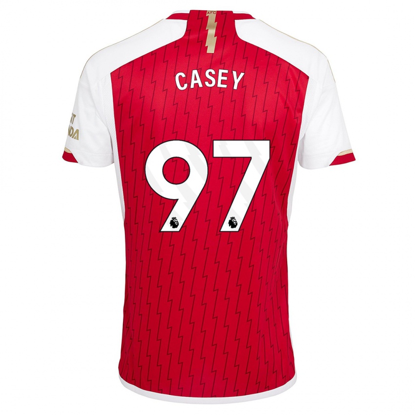 Női Dan Casey #97 Piros Hazai Jersey 2023/24 Mez Póló Ing