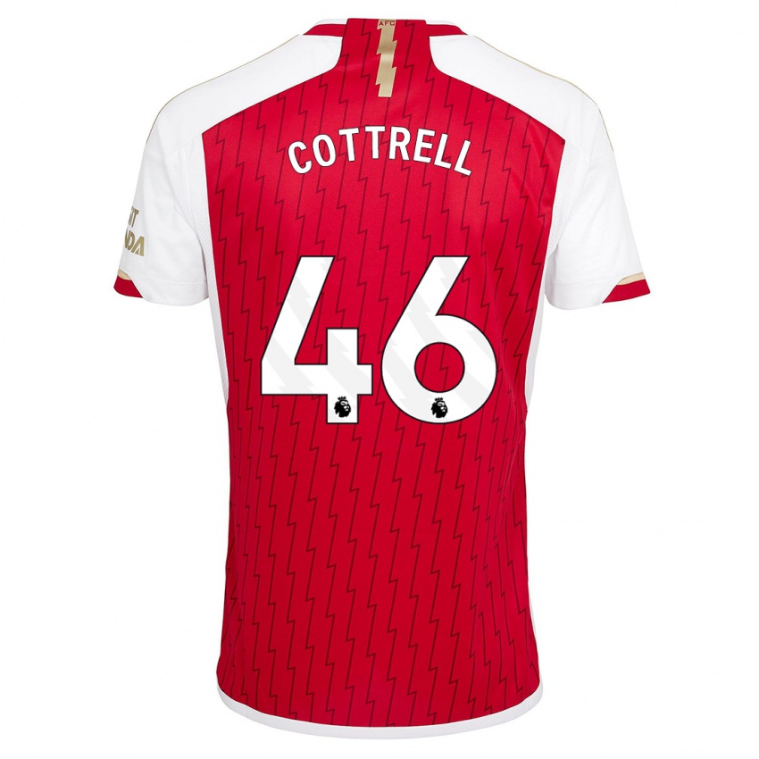 Női Ben Cottrell #46 Piros Hazai Jersey 2023/24 Mez Póló Ing