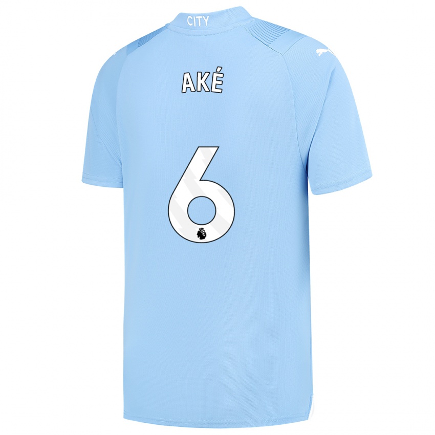 Női Nathan Ake #6 Világoskék Hazai Jersey 2023/24 Mez Póló Ing