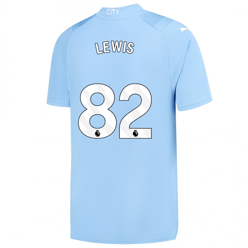 Női Rico Lewis #82 Világoskék Hazai Jersey 2023/24 Mez Póló Ing