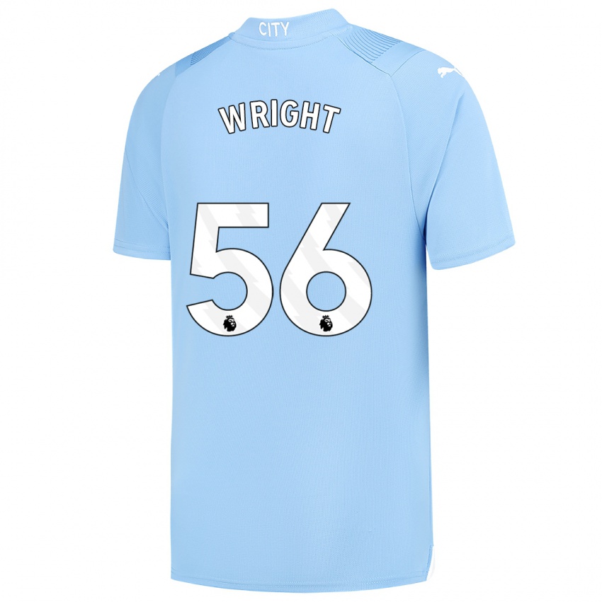 Női Jacob Wright #56 Világoskék Hazai Jersey 2023/24 Mez Póló Ing