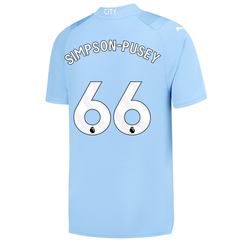 Női Jahmai Simpson-Pusey #66 Világoskék Hazai Jersey 2023/24 Mez Póló Ing