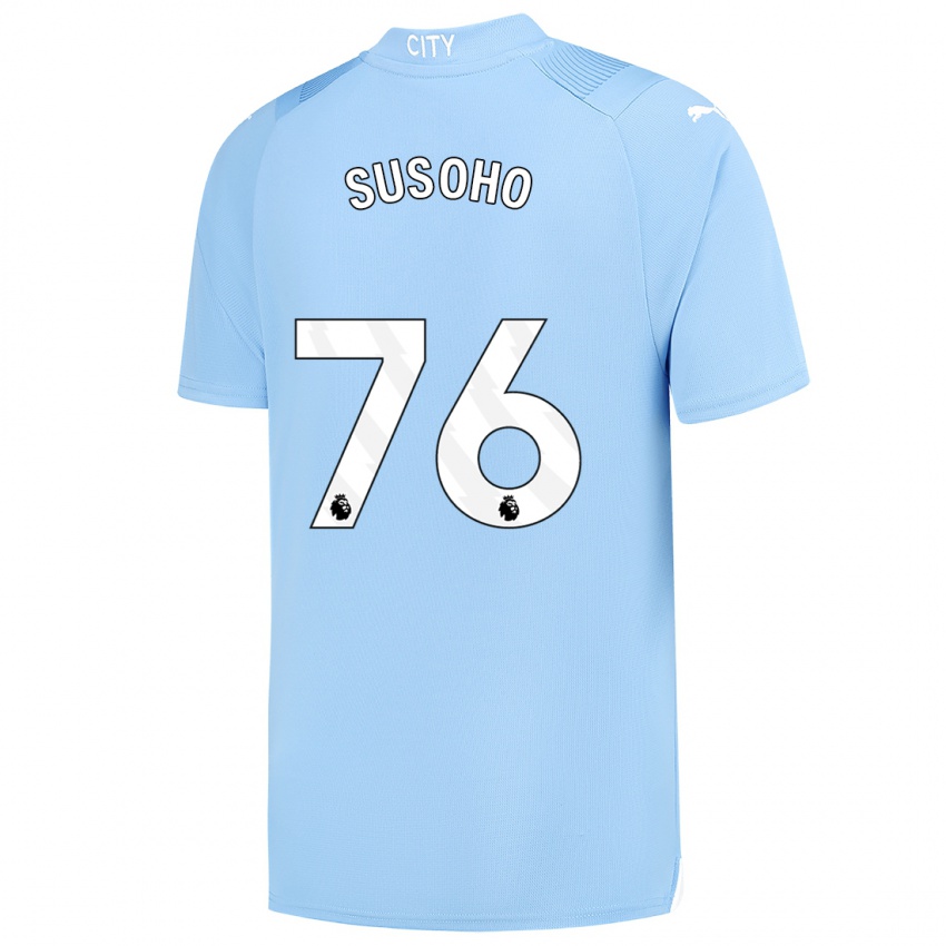 Női Mahamadou Susoho #76 Világoskék Hazai Jersey 2023/24 Mez Póló Ing