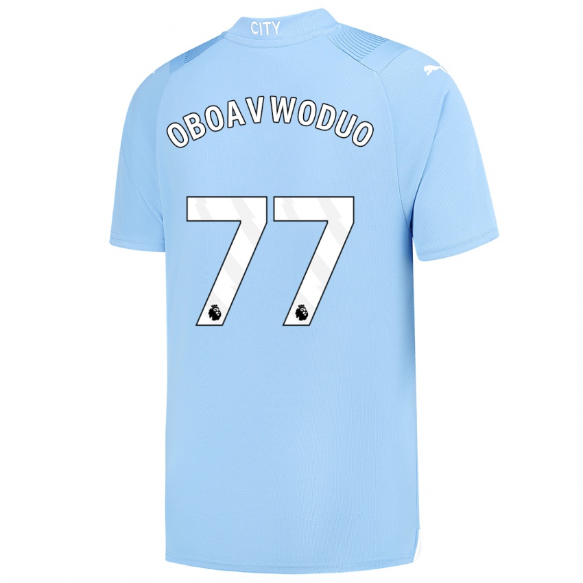 Női Justin Oboavwoduo #77 Világoskék Hazai Jersey 2023/24 Mez Póló Ing