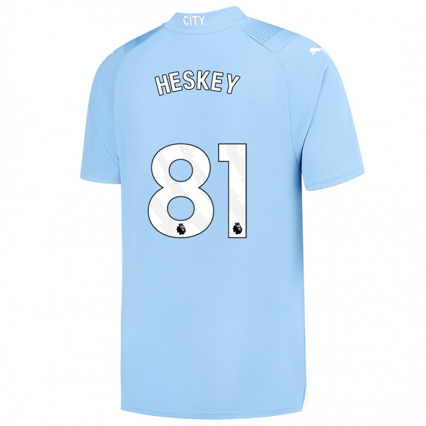 Női Jaden Heskey #81 Világoskék Hazai Jersey 2023/24 Mez Póló Ing