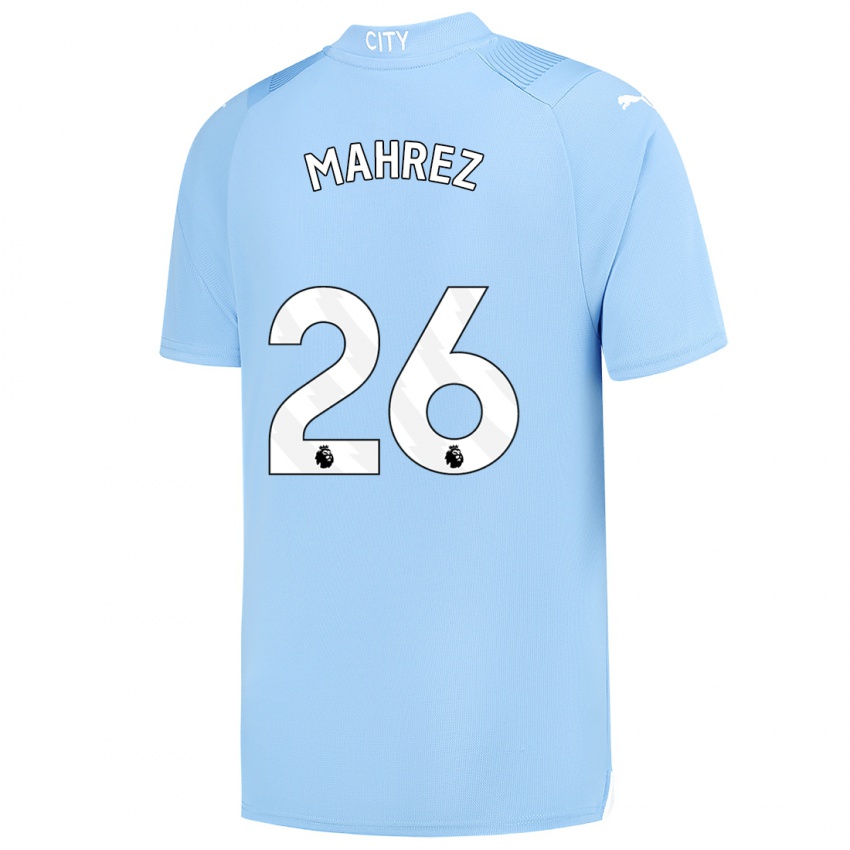 Női Riyad Mahrez #26 Világoskék Hazai Jersey 2023/24 Mez Póló Ing