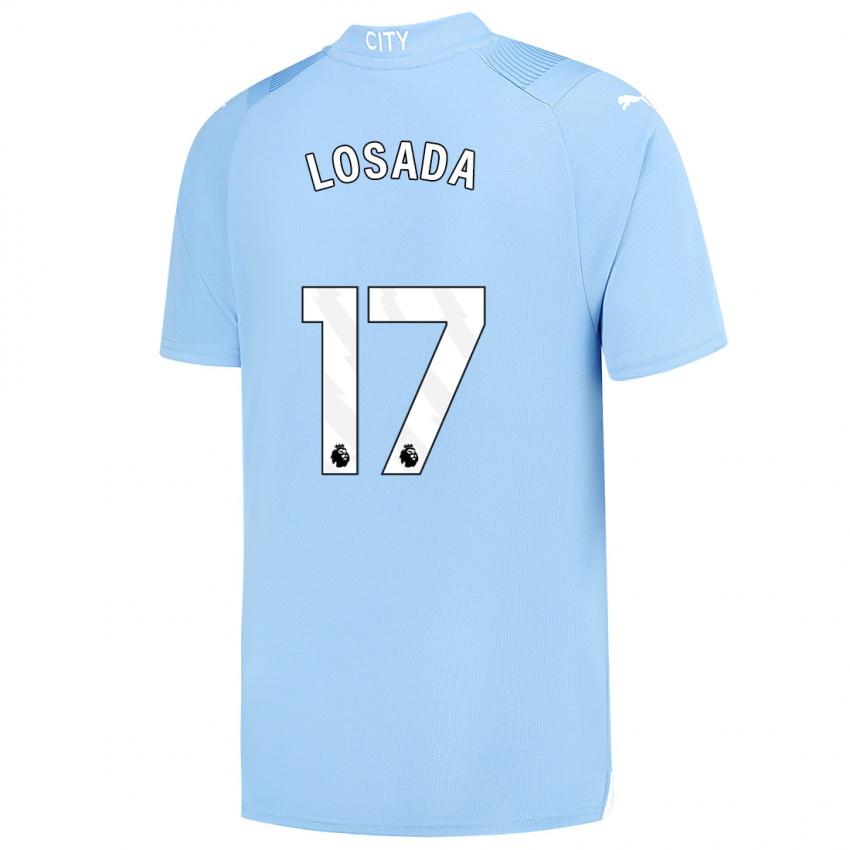 Női Vicky Losada #17 Világoskék Hazai Jersey 2023/24 Mez Póló Ing