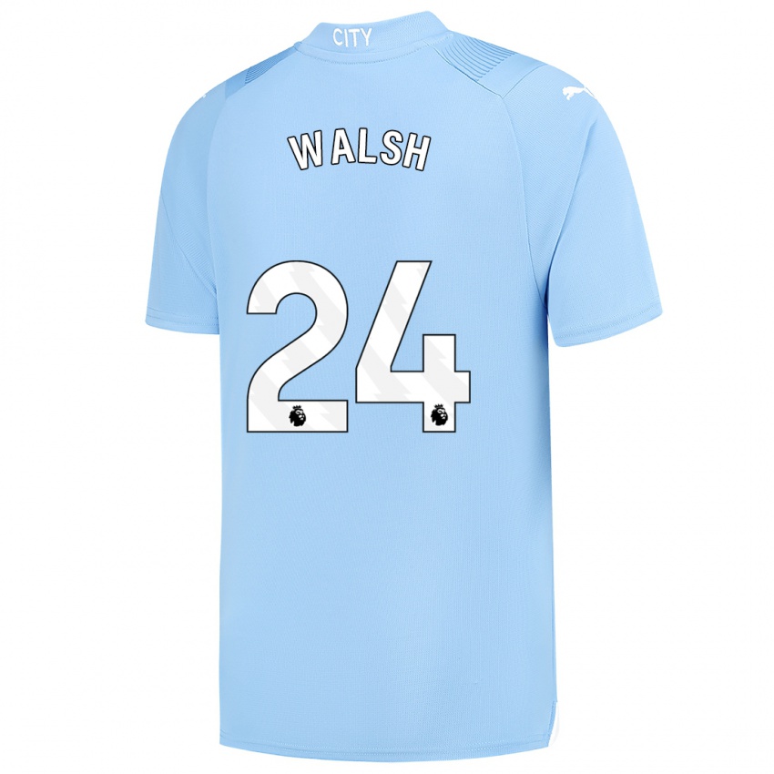 Női Keira Walsh #24 Világoskék Hazai Jersey 2023/24 Mez Póló Ing