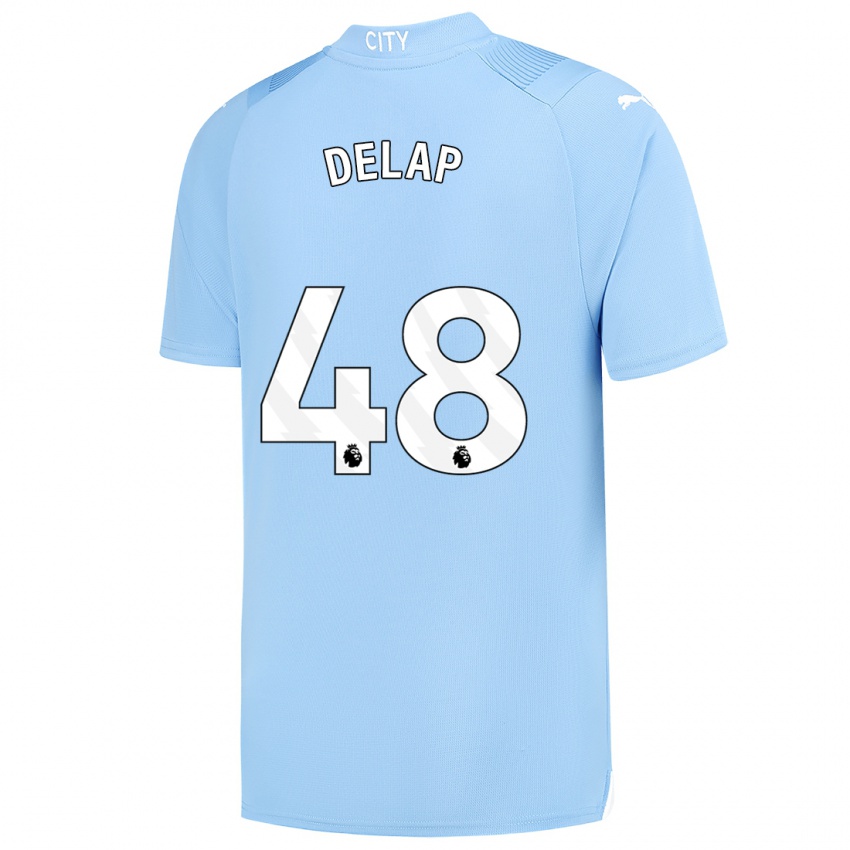 Női Liam Delap #48 Világoskék Hazai Jersey 2023/24 Mez Póló Ing