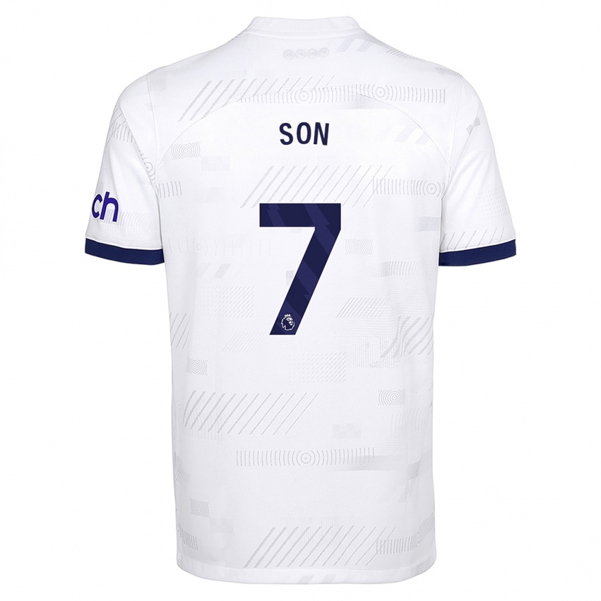 Női Heung-Min Son #7 Fehér Hazai Jersey 2023/24 Mez Póló Ing