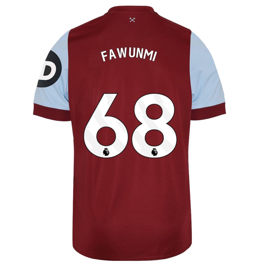 Női Favour Fawunmi #68 Gesztenyebarna Hazai Jersey 2023/24 Mez Póló Ing