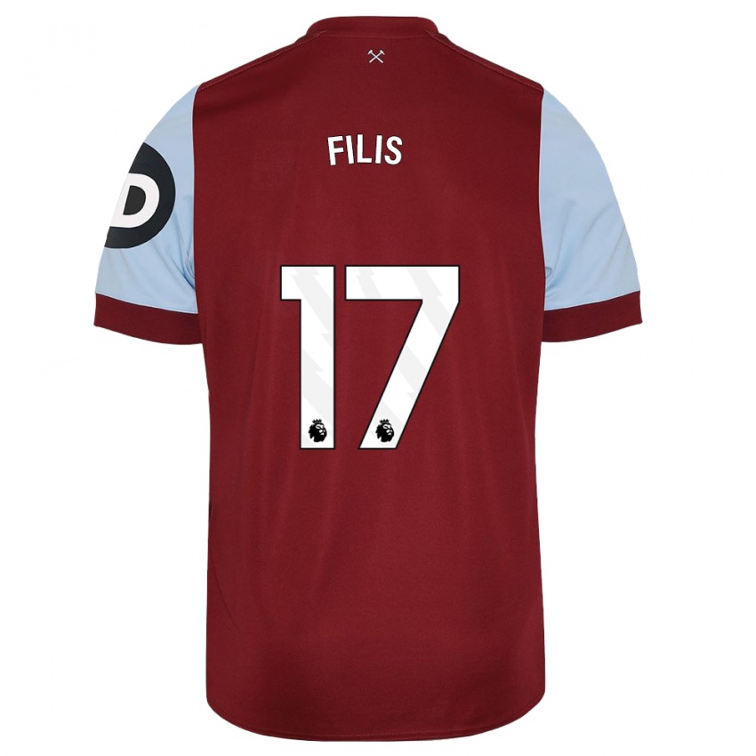 Női Melisa Filis #17 Gesztenyebarna Hazai Jersey 2023/24 Mez Póló Ing