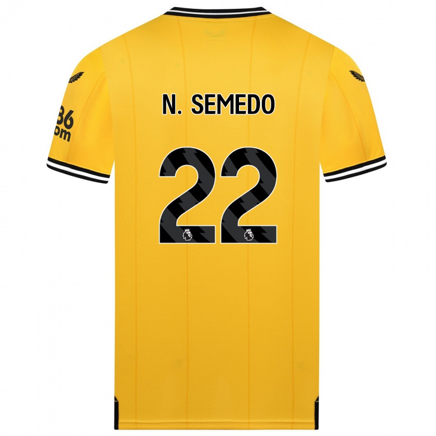 Női Nelson Semedo #22 Sárga Hazai Jersey 2023/24 Mez Póló Ing