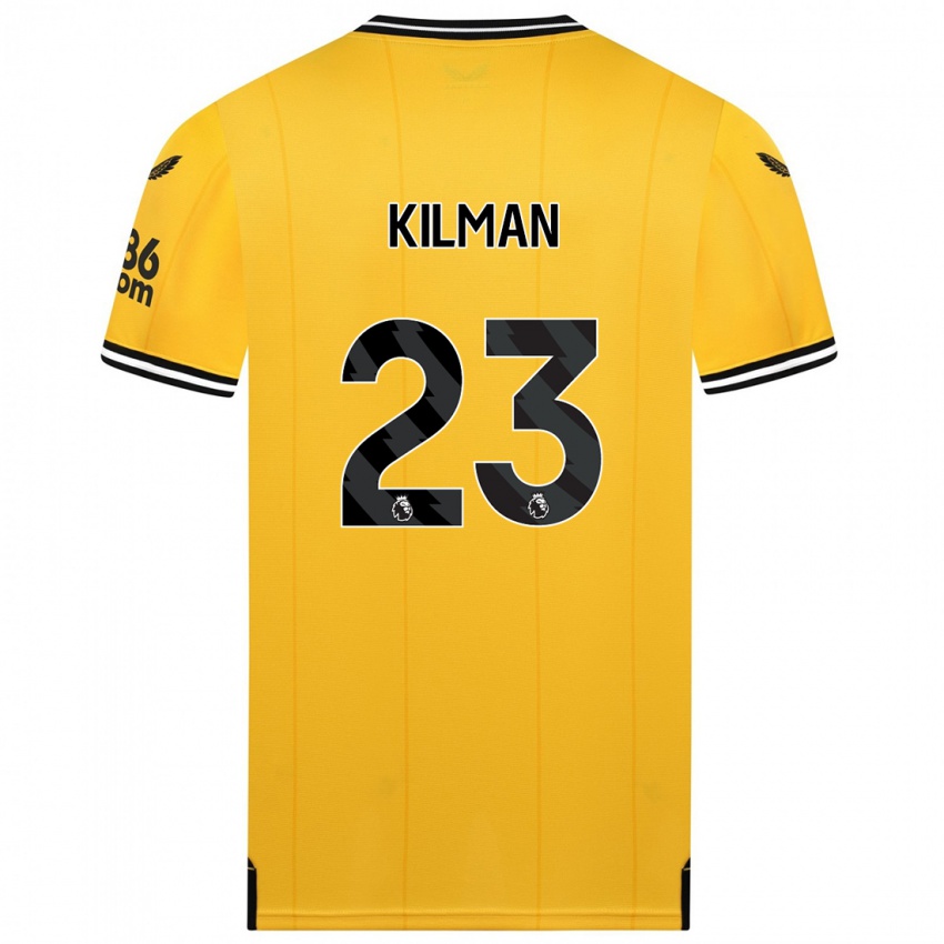 Női Max Kilman #23 Sárga Hazai Jersey 2023/24 Mez Póló Ing