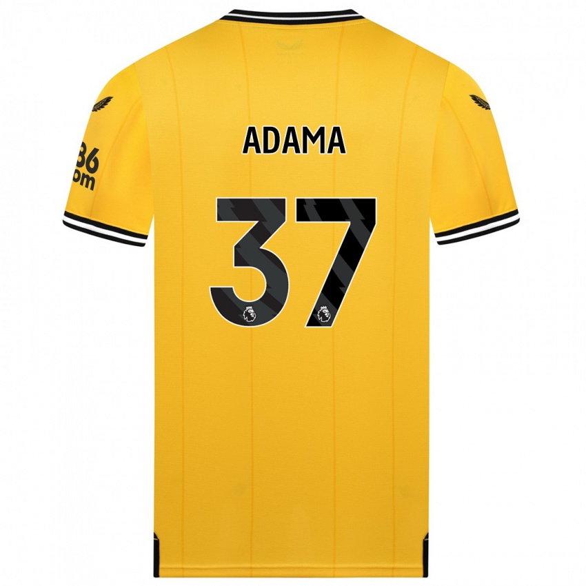 Női Adama Traore #37 Sárga Hazai Jersey 2023/24 Mez Póló Ing