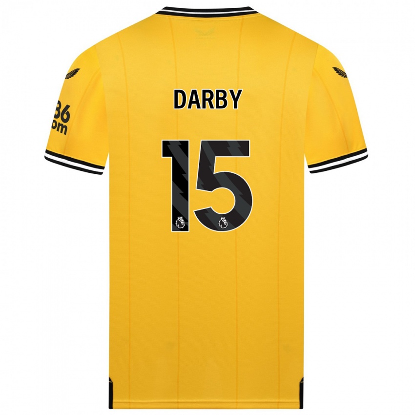 Női Kelly Darby #15 Sárga Hazai Jersey 2023/24 Mez Póló Ing