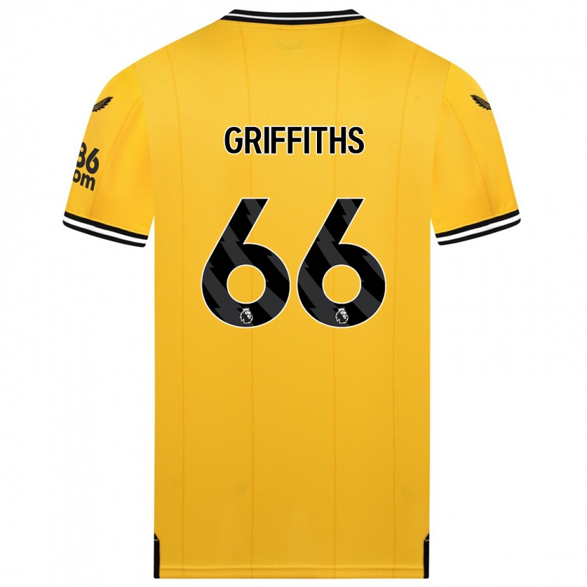 Női Harvey Griffiths #66 Sárga Hazai Jersey 2023/24 Mez Póló Ing