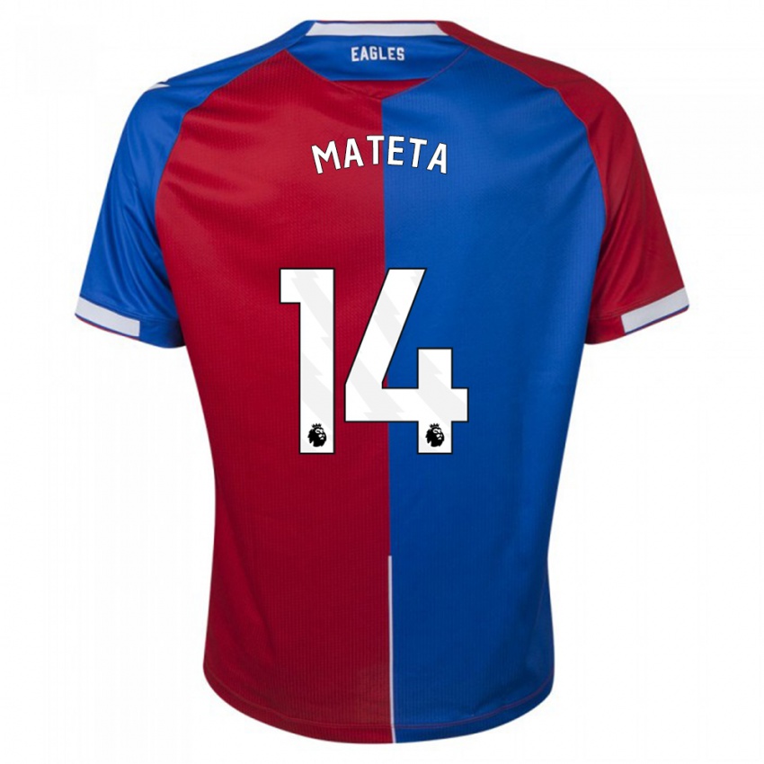 Női Jean-Philippe Mateta #14 Piros Kék Hazai Jersey 2023/24 Mez Póló Ing