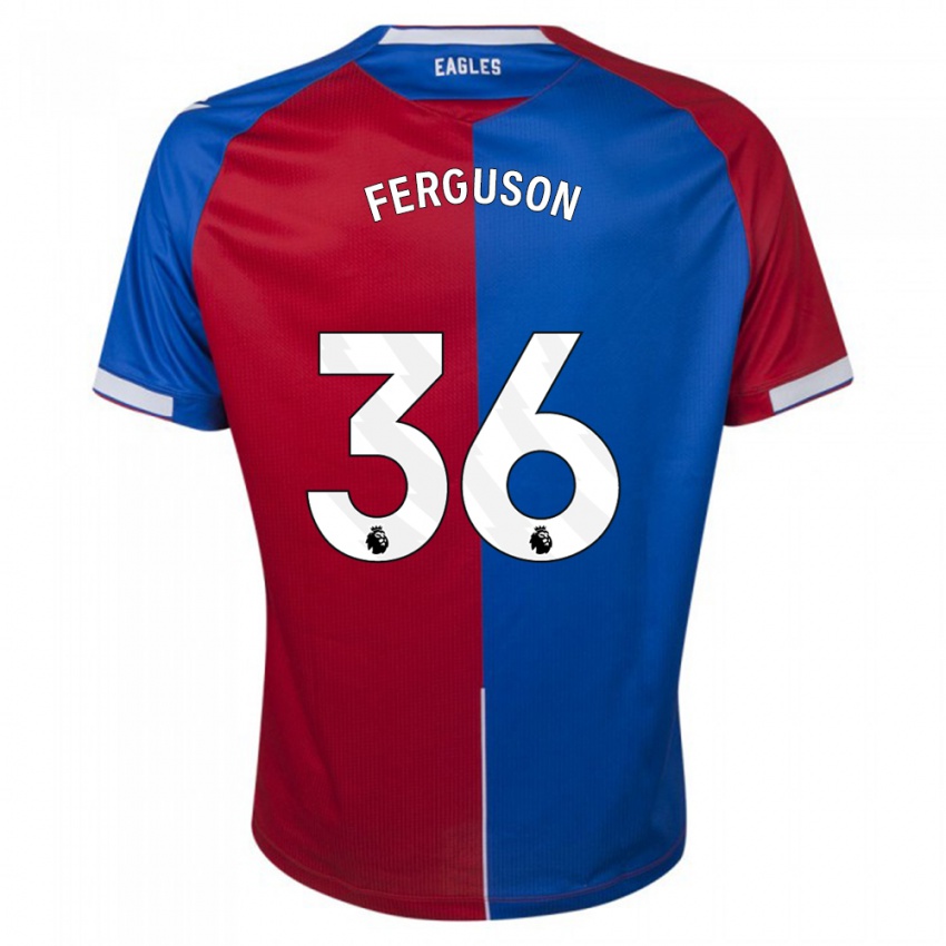 Női Nathan Ferguson #36 Piros Kék Hazai Jersey 2023/24 Mez Póló Ing