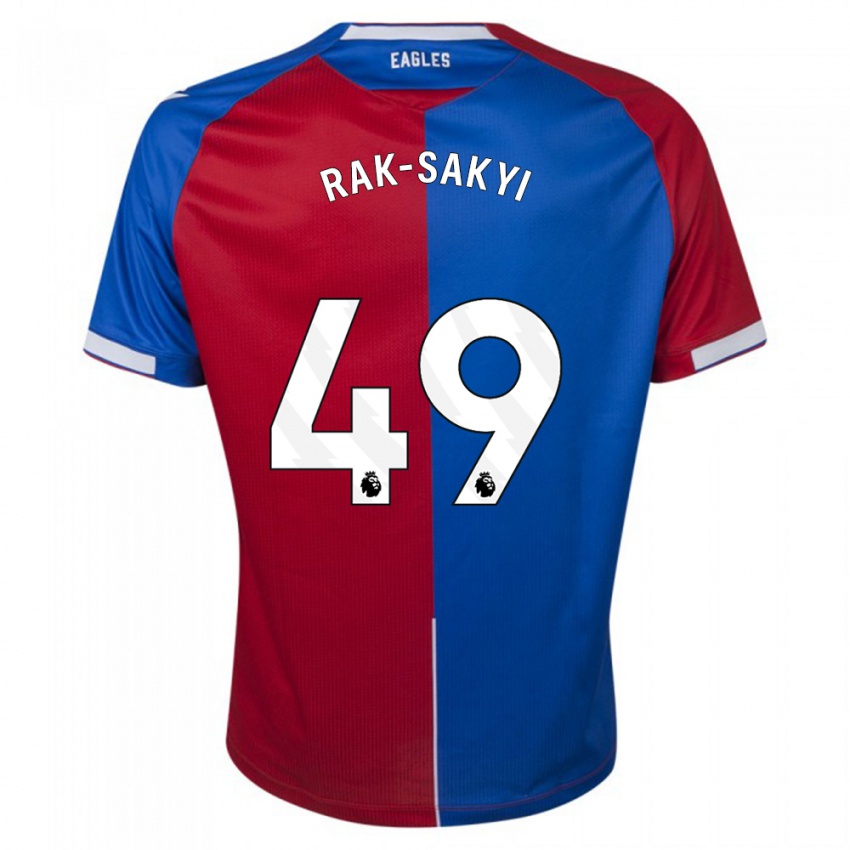 Női Jesurun Rak-Sakyi #49 Piros Kék Hazai Jersey 2023/24 Mez Póló Ing