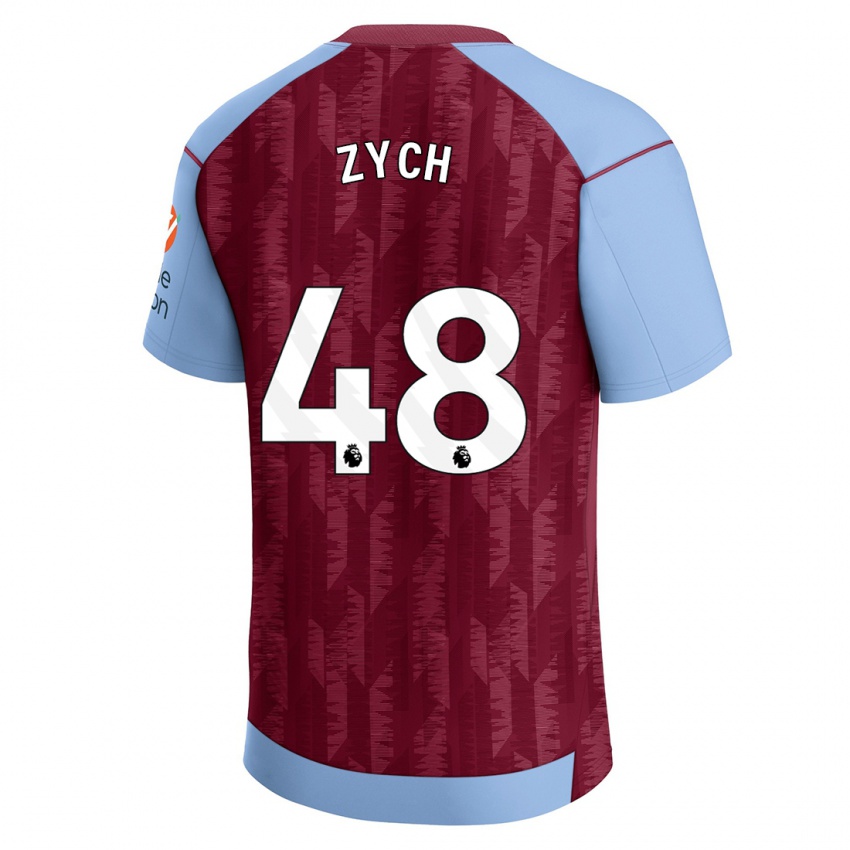 Női Oliwier Zych #48 Claret Blue Hazai Jersey 2023/24 Mez Póló Ing