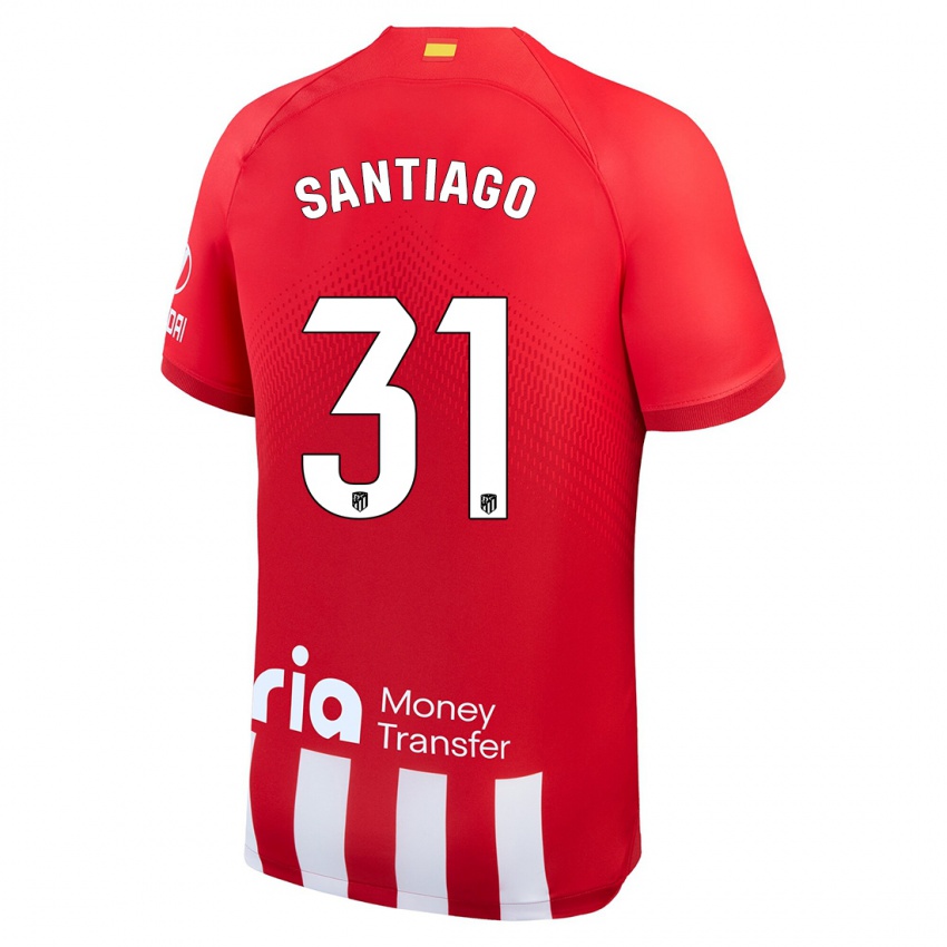 Női Abraham Santiago #31 Piros Fehér Hazai Jersey 2023/24 Mez Póló Ing